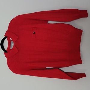 VTG Stitch Works Cherry Wool Blend Collared sweater Sz M New